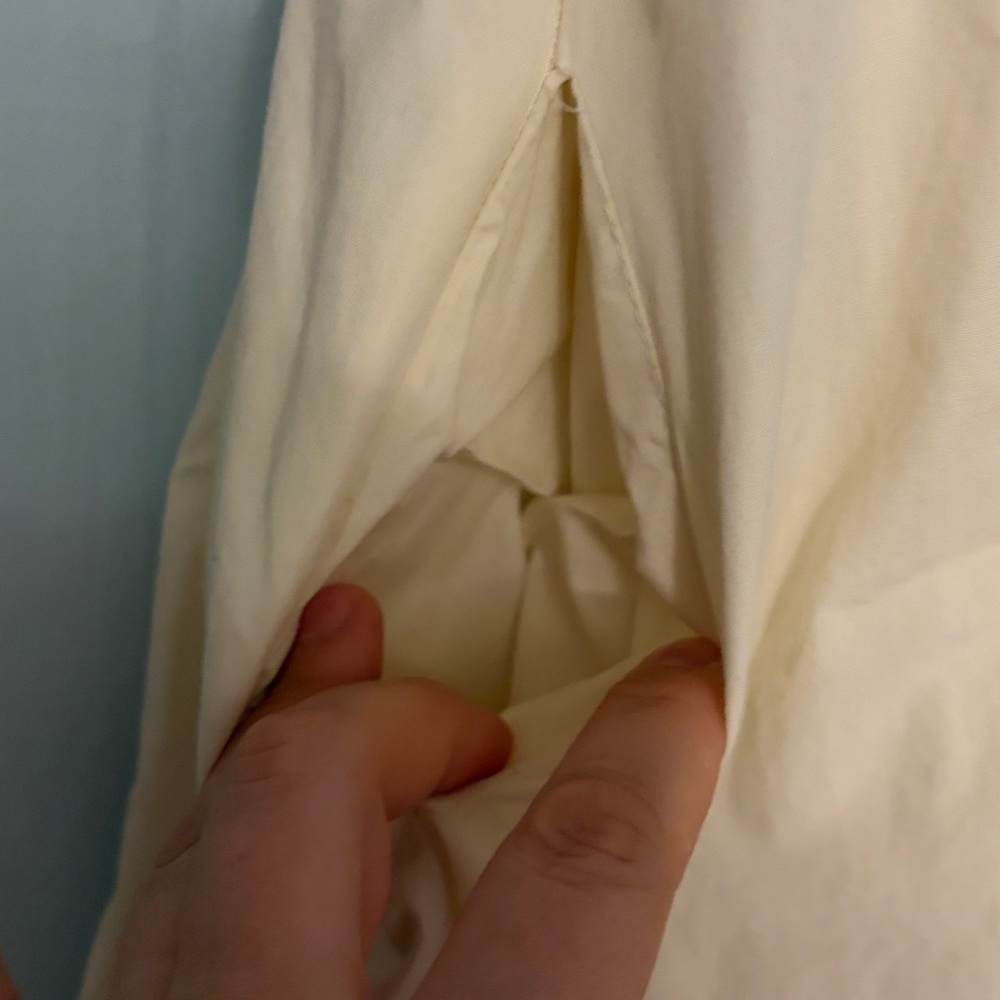 Cream Sleeveless Pleated Midi Dress, size 2‎ - Picture 4 of 6
